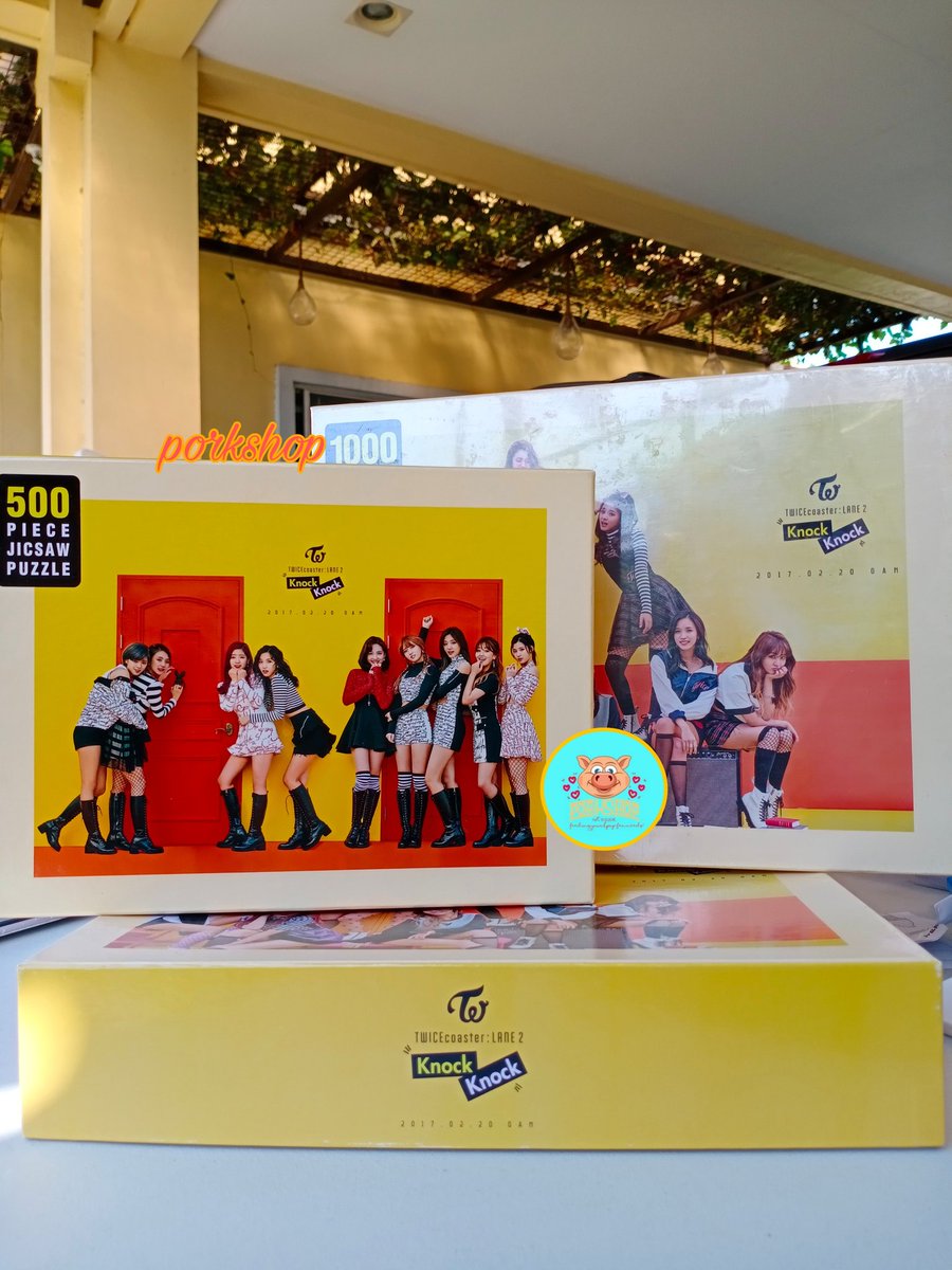 Anneyeong Porkies!TWICE KNOCK KNOCK JIGSAW PUZZLE SET500 UNSEALED 2,3001000 SEALED 3,500 1 DAY PAYMENT OF 50% OR FULL. OTHER 50% TIL DOP.DOP AUG 19SHIP TO PH AUG 22ETA 15 DAYS OR DEPENDS ON THE SITN.MOP BPI NAD GCASH ONLY!DMKamsa!  #porKShopGO19