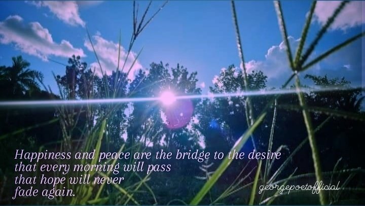 Aquariusdiary_'s tweet photo. IG: @georgepoetofficial
#selflove #selfcare #writingcommunity #writerslife
#inspiringwriter #writerscommunity
#writerslift #motivationquotes
#PositiveThoughts
Happiness and peace are the bridge to the desire that every morning will pass that hope will never fade again. https://t.co/Eye4MEEPVY