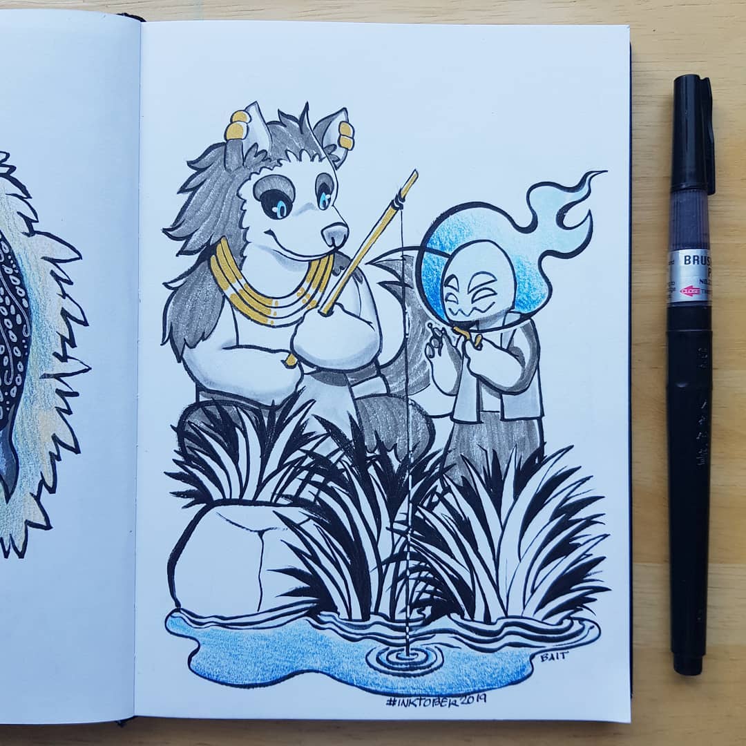 Their introduction was formalized in Inktober prompts that I made some years back. Astra and Stella are siblings travelling the world. Nova is just a weird friend who ended up coming along in their journey. At some point, I introduced Nova's friend Lilim, who's an aswang.