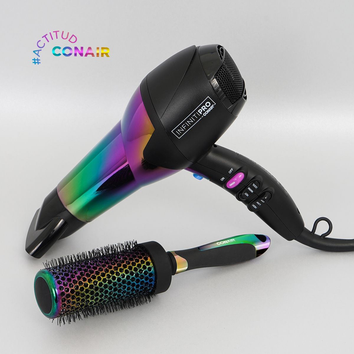 ConairLatam's tweet photo. ¿Sabes qué looks puedes crear con tu Secador 490 de la línea #Rainbow de #InfinitiPro?
- Cuerpo y volumen
- Alisado
- Ondas
🌟 Cuenta con tecnología iónica opcional y cerámica para un secado más rápido. #ActitudConair #Conair #ConairLatam #cabello #belleza #estilo https://t.co/mrlo7rxzoE