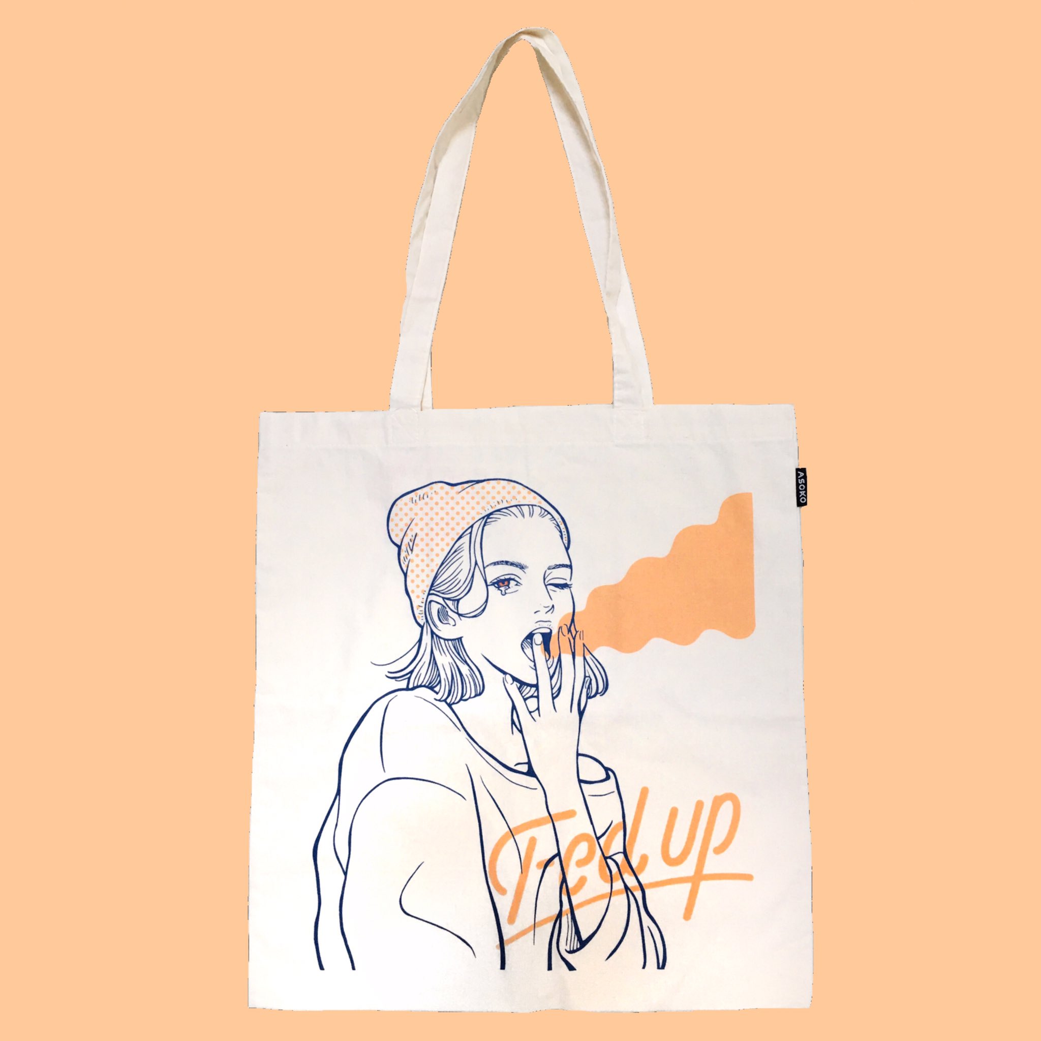 Asoko Zakka Store Asoko De Art Naoya Isayama 福岡拠点のイラストレーター 人物画をメインにポップなカラーリングと時代やファッション感を据えた作風でポジティブに描く トートバッグ 税込770円 お問い合わせは各店舗までお願い致します