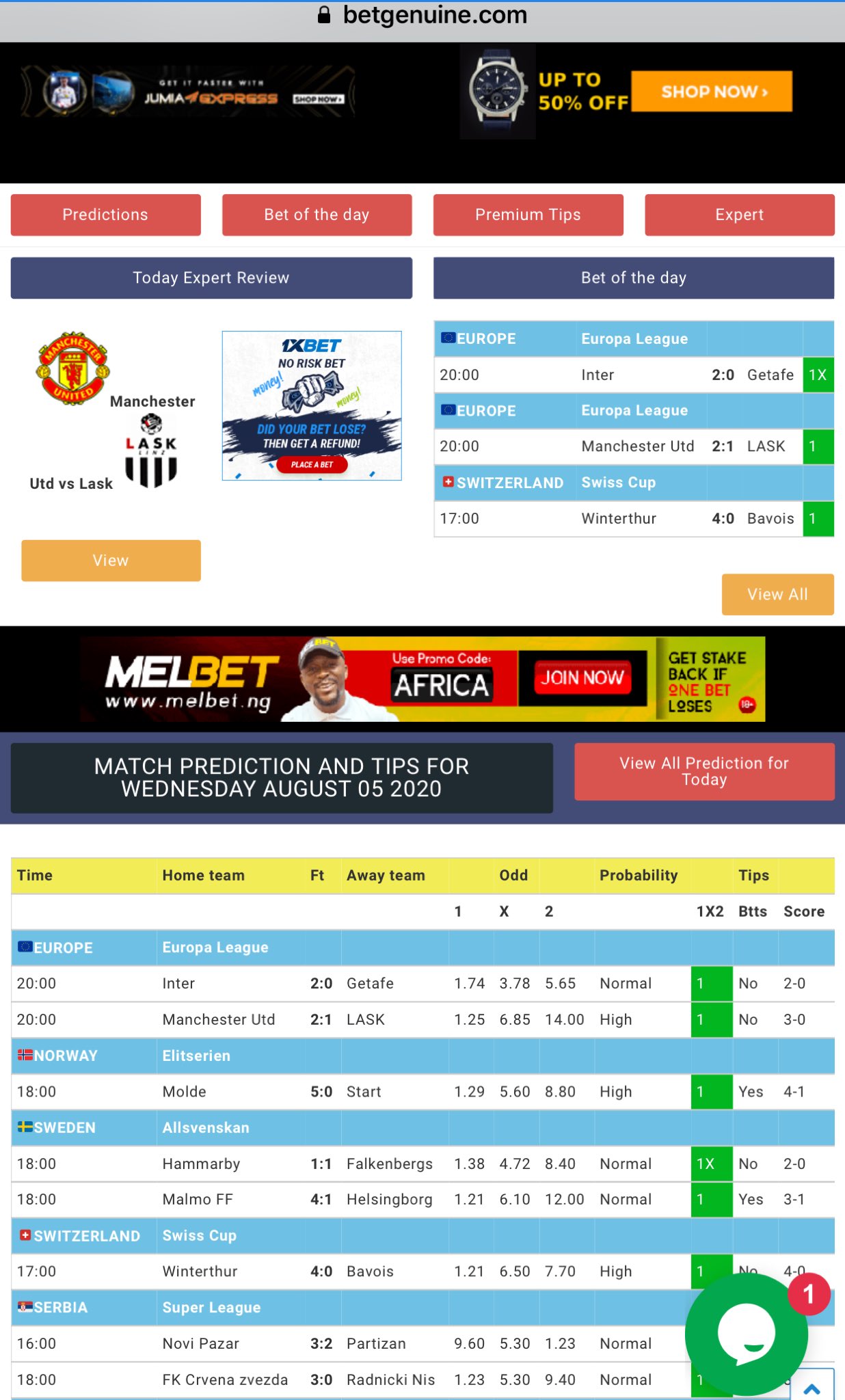 Betgenuine prediction deals