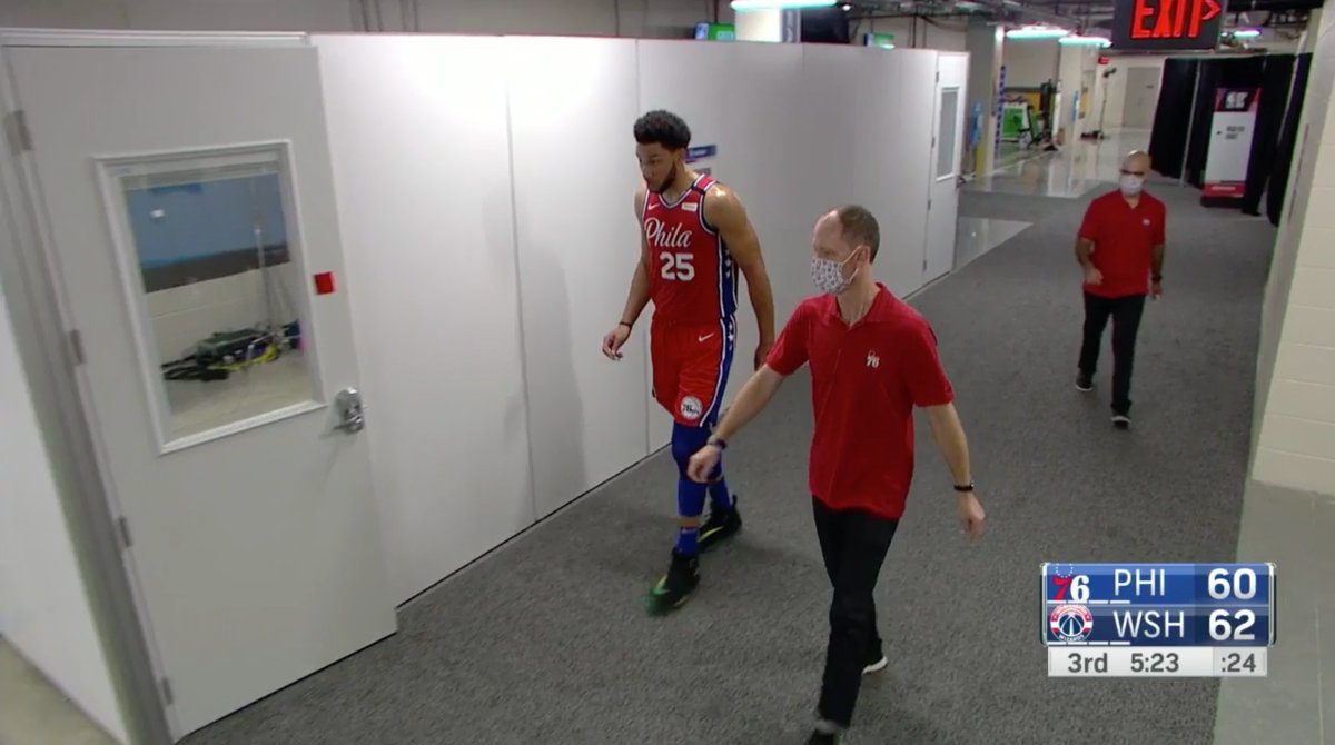 Bleacher Report on Twitter: "Ben Simmons heads to the locker room ...