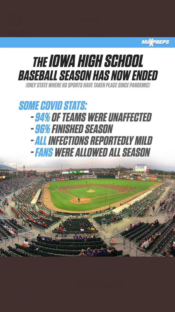 The success of Iowa High School baseball and softball seasons this summer confirms for me why we can have sports this fall and kids should go back to school.