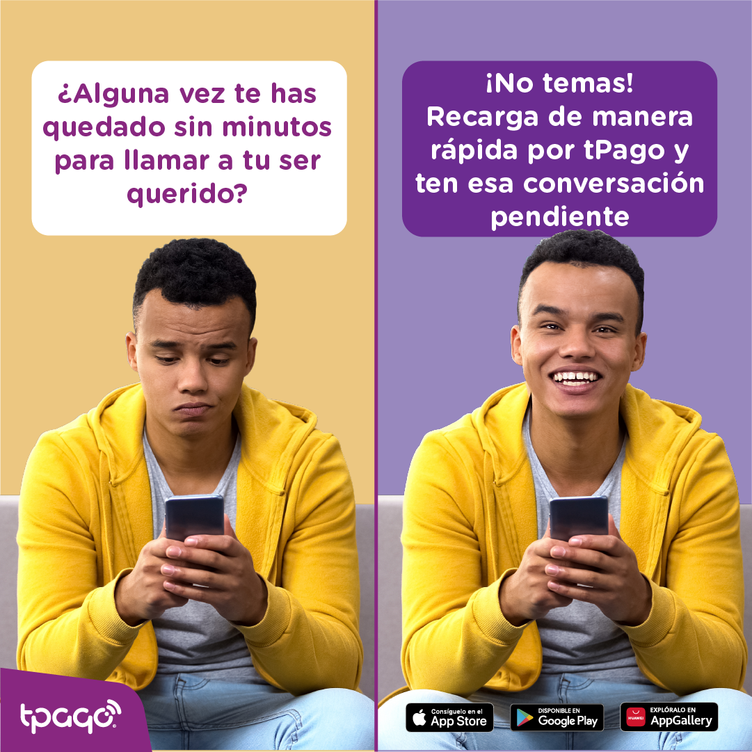 tPago's tweet photo. Para que nunca dejes de hablar con tus seres queridos. Recarga al instante marcando *150# o por la #ApptPago
.
#PlataformaMovil #RecargasMoviles #ClaroDominicana #AlticeDominicana #Viva_rd https://t.co/nHYH9lePA8