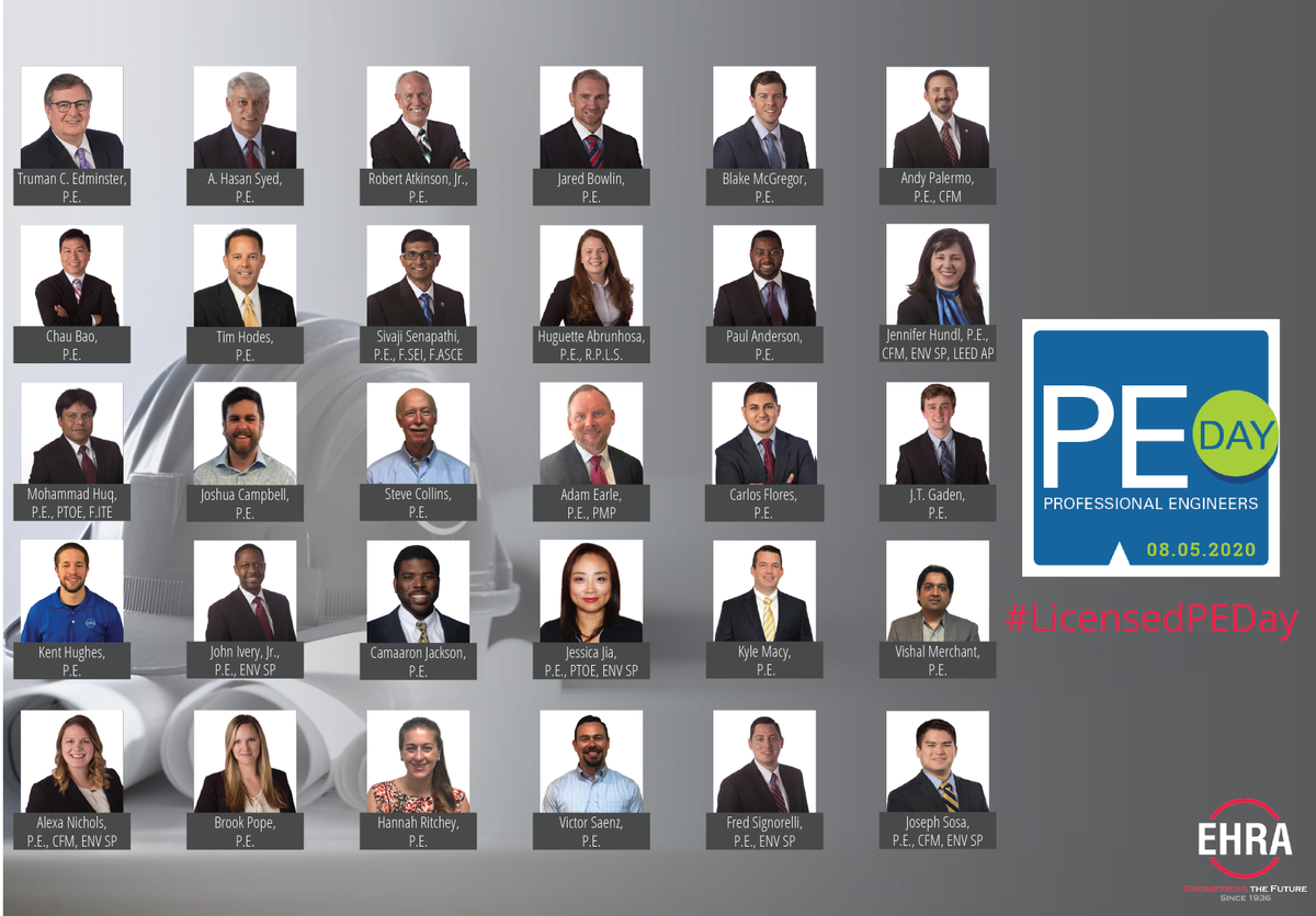 EHRAinc's tweet photo. @EHRAinc appreciates and celebrates all of our Professional Engineer Team Members. Happy Professional Engineers Day! #EHRAEngineering #LicensedPEDay https://t.co/pNXRQO0Piw