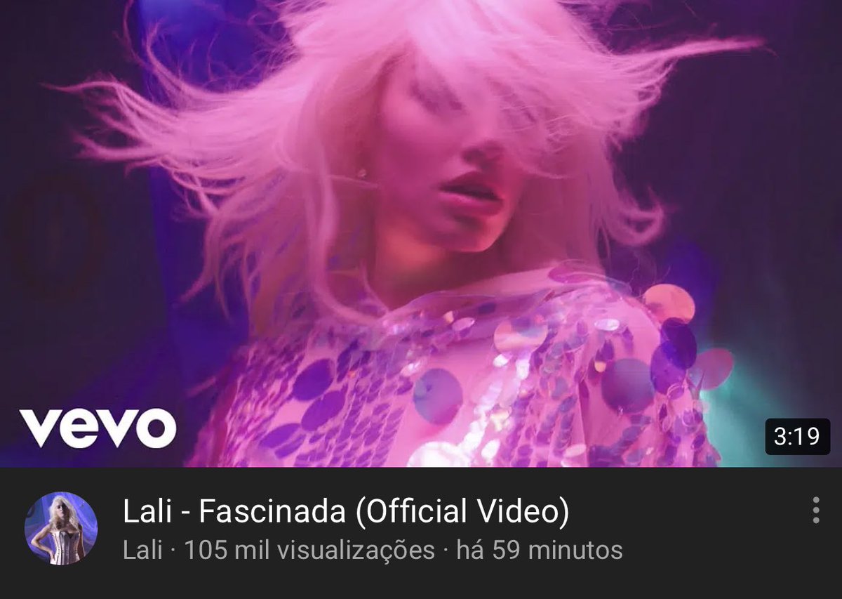 lalibrasilcom's tweet photo. TREMENDO! Uma hora do lançamento do clipe e o mesmo já ultrapassou 100K de views! Sucesso será?!

FASCINADA BY LALI https://t.co/MgCv2TN3tr