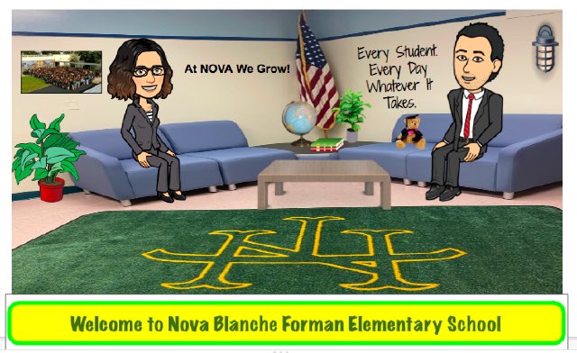 We are ready for the new school year, in the virtual world, to start! Our bitmojis even know that social distancing is a must! #knownova #WearAMask #elearning #bcpsfirstday #staysafe #endcovid @NBFelem