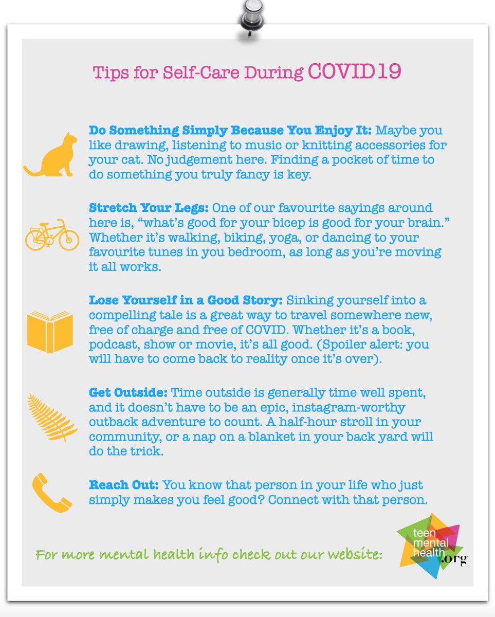 mh_literacy's tweet photo. Our latest #COVID19 Tip Sheet is here and we’ve come up with some creative ways to prioritize your #selfcare during the #pandemic: https://t.co/LpGcprJZW4 #mentalhealth #getliterate #InThisTogether #mentalhealthresources #COVIDResources https://t.co/KJ1KWrQXg0