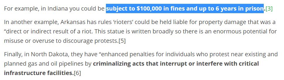 Any legislation—federal or state—that makes protesting illegal & punishable as a felony is an affront to our constitution and our democracy.Yet as of this July, versions of this anti-climate, anti-free speech  #CopyPasteCorruption has been signed into law in 16 states.