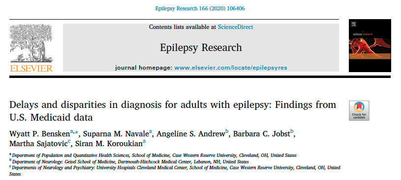 Wyatt_Bensken's tweet photo. Something exciting has happened! My first grad school paper is officially published! We used #medicaid data to look at the pathway and time from first #seizure to #epilepsy diagnosis. A few tweets about what we found…

https://t.co/aEFxshs1am https://t.co/u7B8eUNZyT