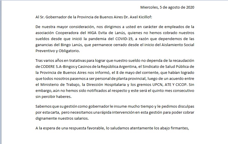 HigaLanus's tweet photo. Estimados, solicitamos ser escuchados. 
@Kicillofok @BAProvincia @LicDanielArroyo @Nestorgrindetti @lanusmunicipio @LanusEvita @alferdez https://t.co/qgyyjHeNlQ