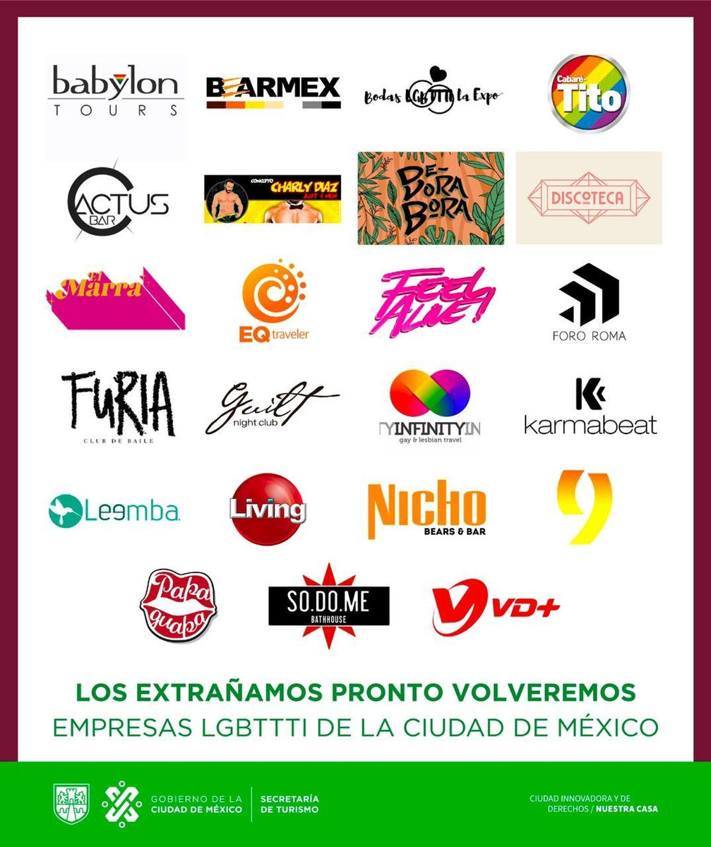 Los colores de la Diversidad de la #CDMX esperan el #Verde💚 para poder vibrar todos juntos. 
Empresas, Espacios y Eventos LGBTTTI #NosVemosProntoCDMX
#LosExtrañamos! 
Mientras nos reunimos nuevamente 🏳️‍🌈#ProtégeteYProtégeALosDemás😷
