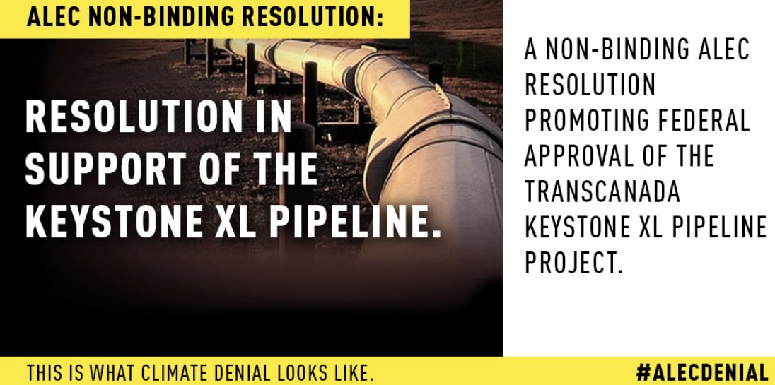 I could keep going. Read more at   http://alecclimatechangedenial.org/anti-climate-change-agenda
