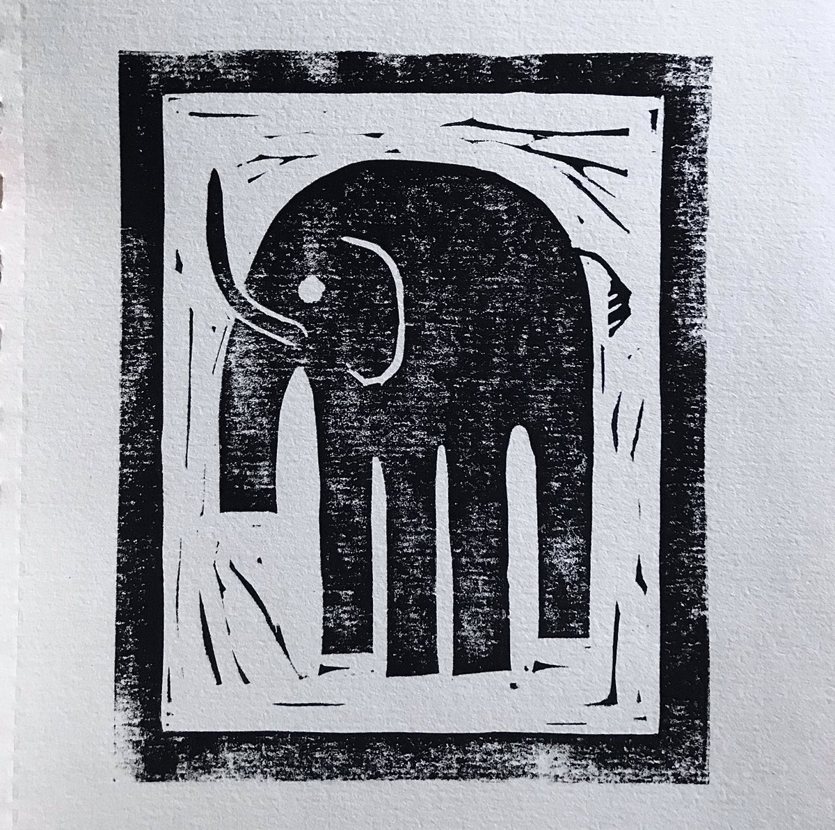 I cut my hand really bad making this what do you think #printmaking 