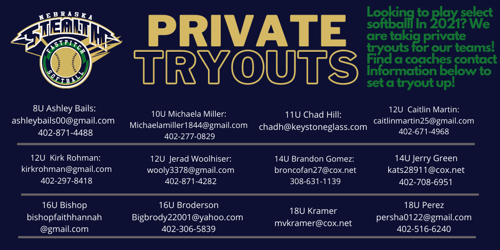Nebraska Stealth Fastpitch Softball on Twitter "Looking for a team to