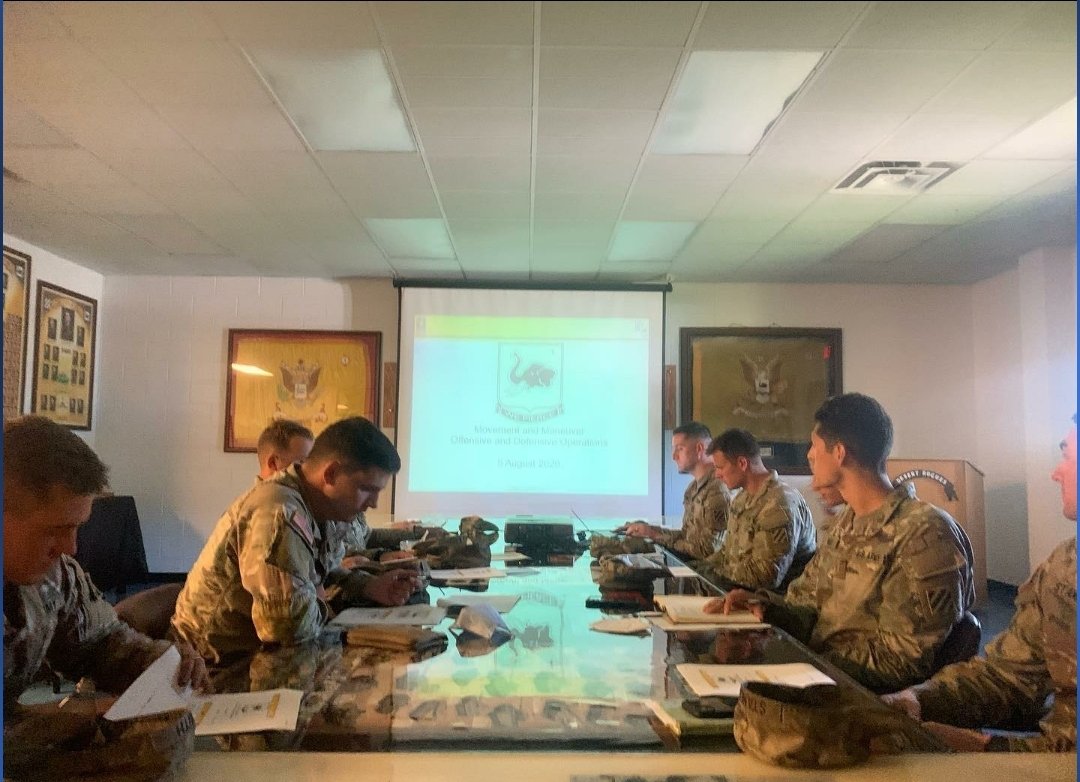 Desert_Rogues's tweet photo. Rogue LTs continued our Leader Development series!  Today Rogue 3, MAJ JW, used Desert Storm to teach Army Movement and Maneuver Doctrine!         

#WEDNESDAYWISDOM 
#DesertShield #MFMA #ROTM https://t.co/aEw46nnj15