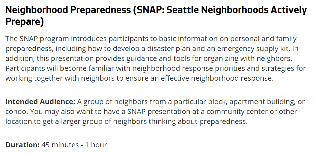 OEMSeattle's tweet photo. It's a beautiful day in the neighborhood... to host a virtual emergency preparedness training!

Our SNAP training is now available online. We'll help you host a digital block party to learn about neighborhood emergency preparedness.

Send us an invite 📨→ https://t.co/EVqK2GZcxJ https://t.co/fM1zLaM2mS