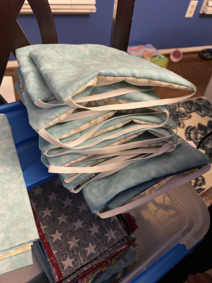 BookyBaucum's tweet photo. MASKapades update. Huge thanks to the amazing @bdfant @HollyEelman @MrsBruzzese @Retiredlib928 and others who have continued to bring fabric to my house. Whether it be from a personal stash, a mother, or even your classroom currents. Current mask count 2,036. #makerswithacause https://t.co/cRwxV0V75s
