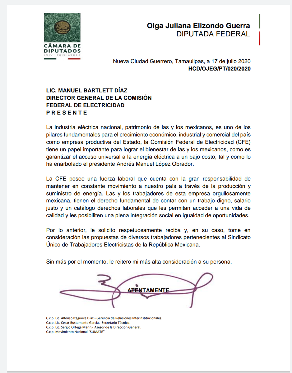 ASuterm's tweet photo. Siempre se agradece cuando de manera decidida nos apoyan. Gracias Diputada @olgajulianaeg. No dudamos la debida respuesta de nuestro Director CFE @ManuelBartlett y el apoyo de nuestro Presidente @lopezobrador_  CFE Prende la Luz!
#SUMATE
@SUTERM_NACIONAL https://t.co/4e3axmQVWW