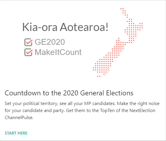 NextElections's tweet photo. Kia-ora Aotearoa! We are out of beta in New Zealand, with the most comprehensive and upto date showcase of all the candidates for the General Elections 2020. #GE2020 #MakeItCount https://t.co/rAyYhBdxjZ