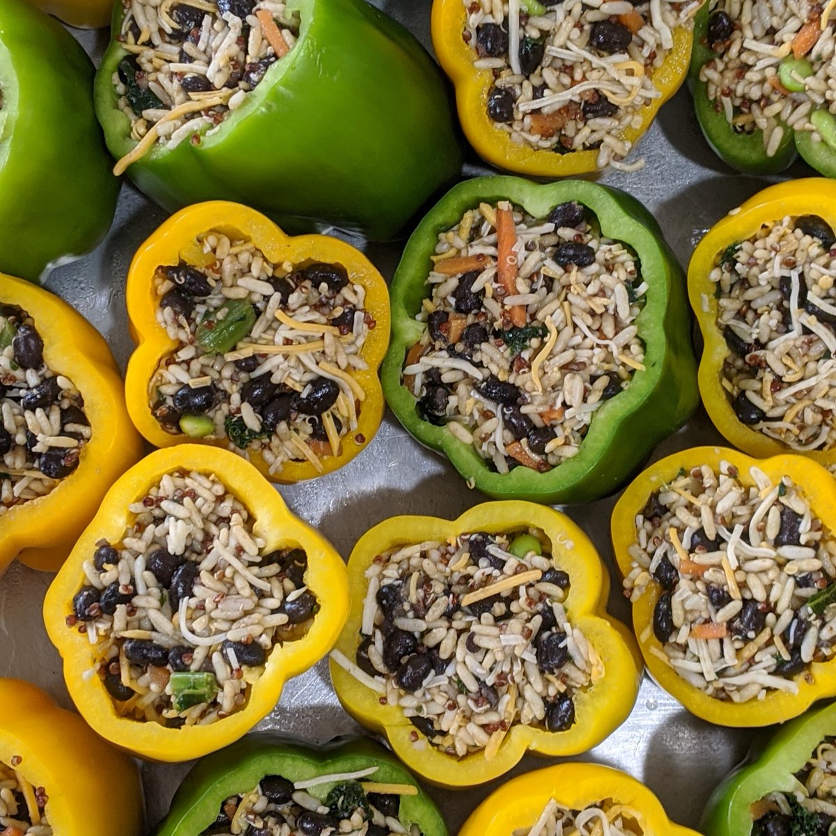 ProjectFeast's tweet photo. Thank you to InnovAsian who is sponsoring our Annual Fundraiser at the Gold level! They also donated their Superfood Rice to our senior meals program. We used the tasty rice as stuffing for roast bell peppers and as side-dish to halal chicken stir-fry. #InnovAsian #ProjectFeast https://t.co/6fOiFOeQzH