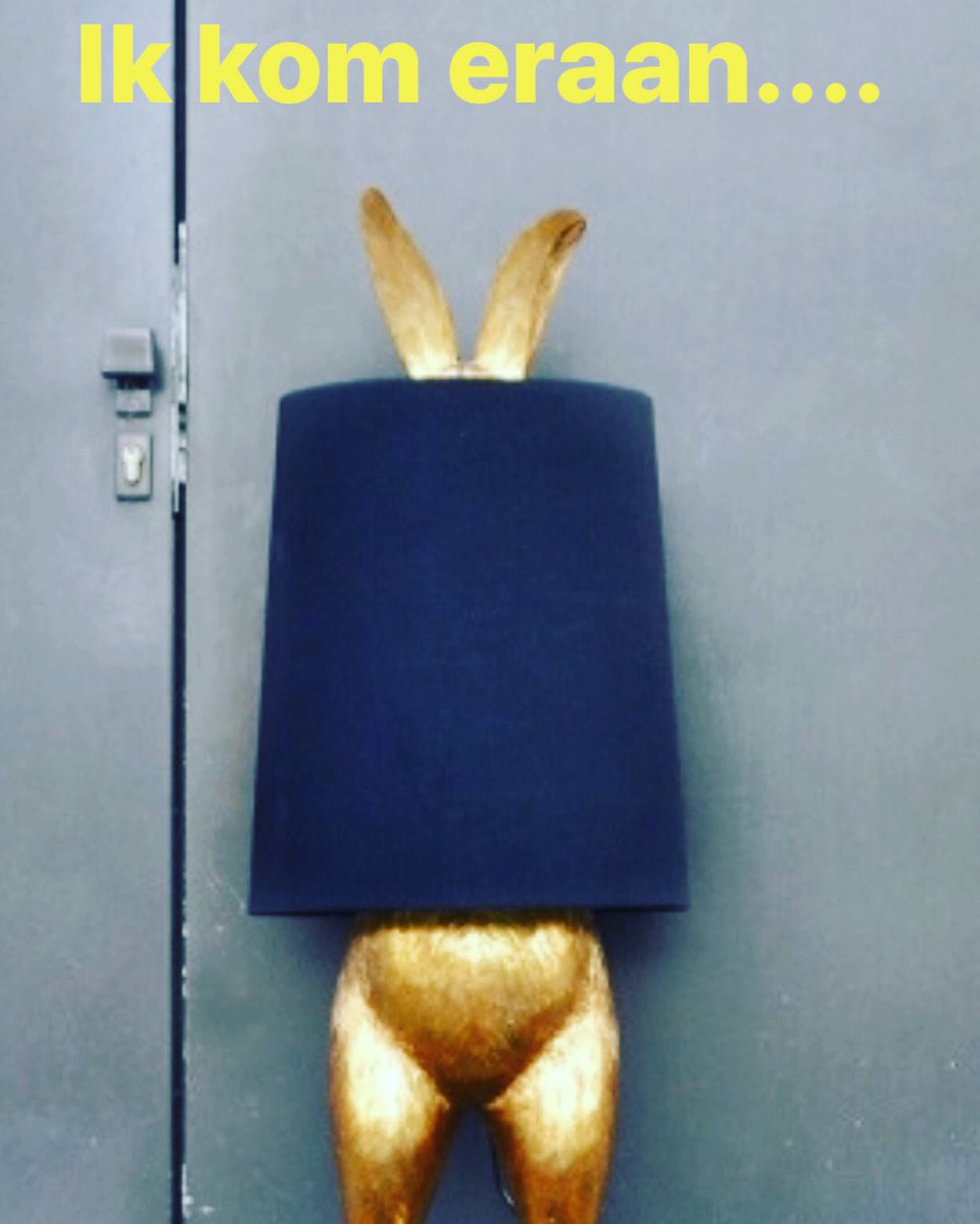 Ja hoor, deze week weer op voorraad! 
#haas #lamp #woonkamerinspiratie #verlichting #lef #humor #slaapkamerinspiratie #design #kitch #goud #zwart #retail #nijmegen #nimma #love #killerbody <a href="/wernervoss/">Voss Werner</a>