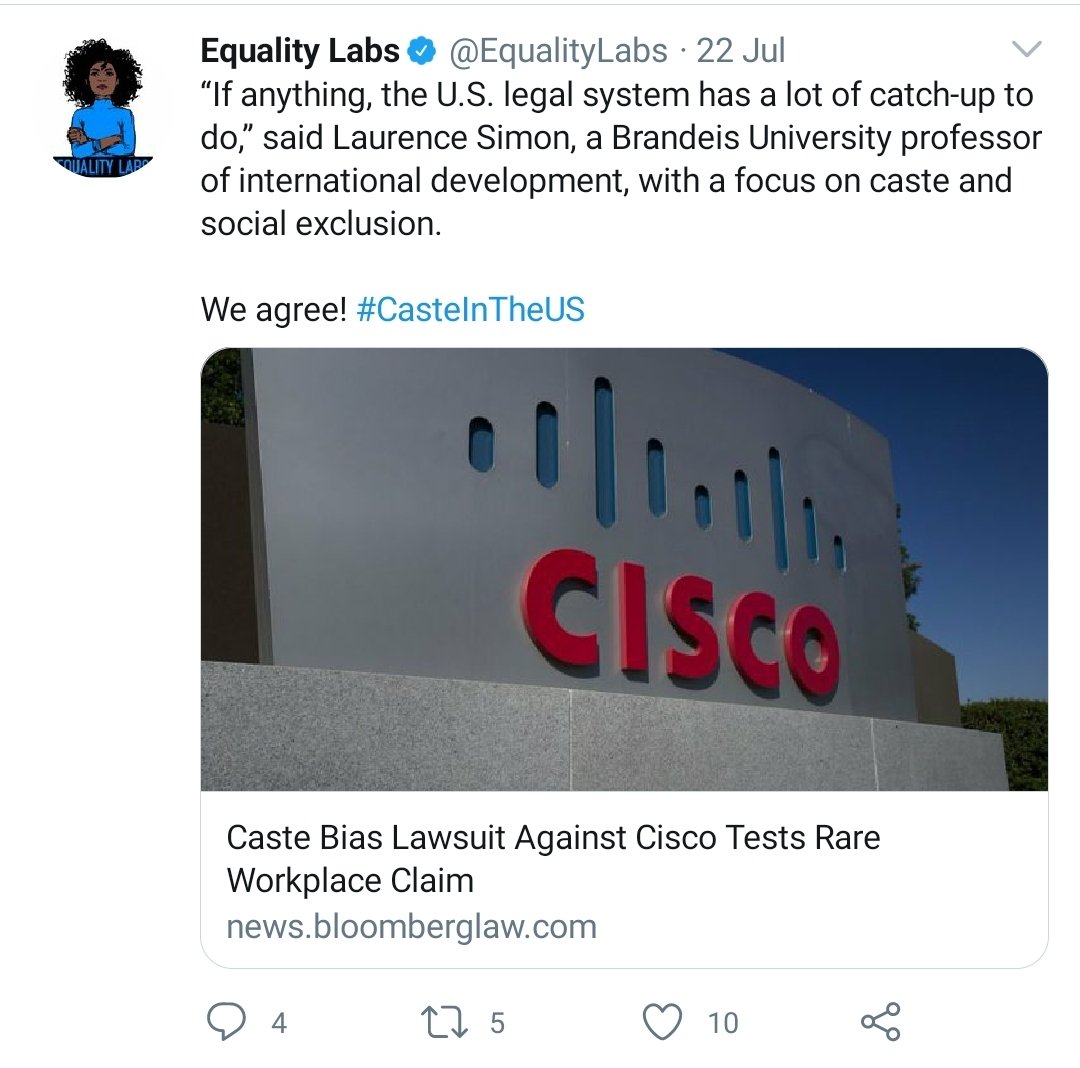 EqualityLabs, founder Thenmozhi Soundarajan* staged herself as 'Dalit'* daughter of a doctor (is she underprivileged?)* born in the U.S.No one in America discriminated against her parents. But she brought 'Caste' here to U.S. to attack India & HindusNext target: BigTechs