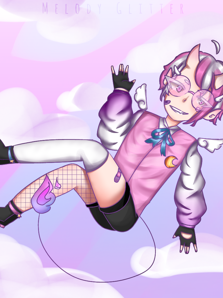 Sol_Artsy's tweet photo. [OC] ➼ Nik Gliterrio

---
I am literally so proud of this!! the whole oc design + the shading + the background are all just!!!!! aaa!!!! ✨

#MelodyGlitterArt https://t.co/RhPjF57vqP