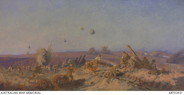 AWMemorial's tweet photo. Today marks the 105th Anniversary of the Battle of Lone Pine. The attack was launched on 6 August 1915 by the 1st Brigade, AIF. Four days of vicious hand-to-hand fighting resulted in more than 2,000 Australian casualties. Image: The taking of Lone Pine, Fred Leist 1921 ART02931 https://t.co/BSoK4RxsFz