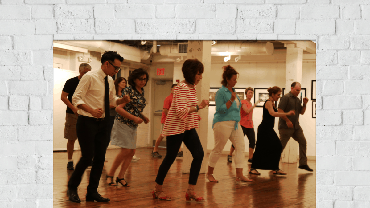 Come celebrate late summer evenings in a healthy and fun way! Join Cookie Bell for week of line dancing in our spacious art gallery August 10-14 (7-8 pm). Cookie will lead a class designed to get reconnected and moving in a safe and joyful environment. tinyurl.com/y6dojcas