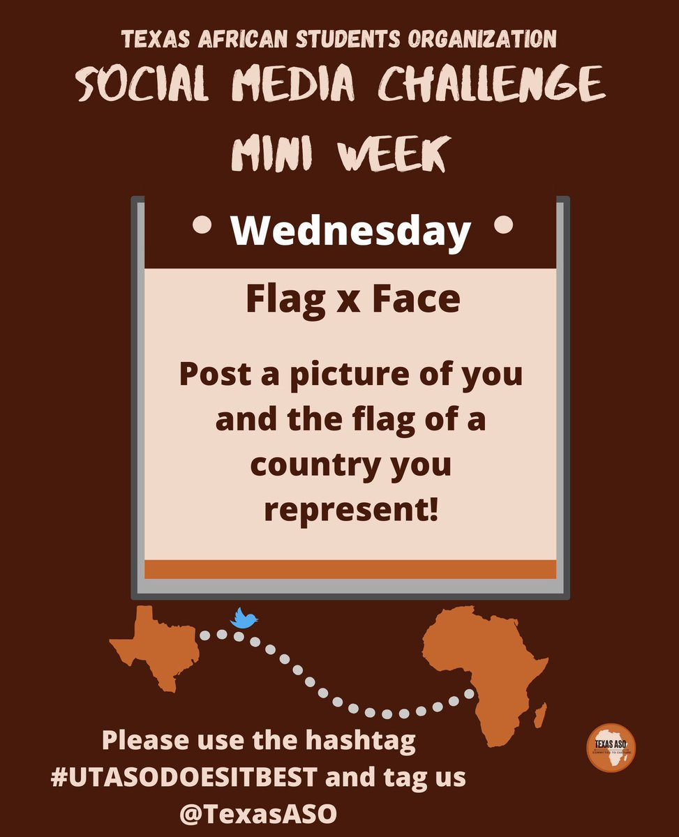 Texas_ASO's tweet photo. We want to know where our ASO family is from 🤔 Drop a picture of you and your country’s flag 🥳  Be sure to include our hashtag! #FlagWithTheFace #UTAsoDoesItBest https://t.co/RXCBGRPXkQ