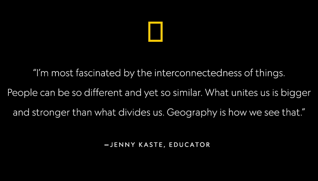 NatGeoEducation's tweet photo. T @JennyKaste leverages geography to support students in recognizing the world beyond their immediate needs. 🌎 https://t.co/jRXoouKB68