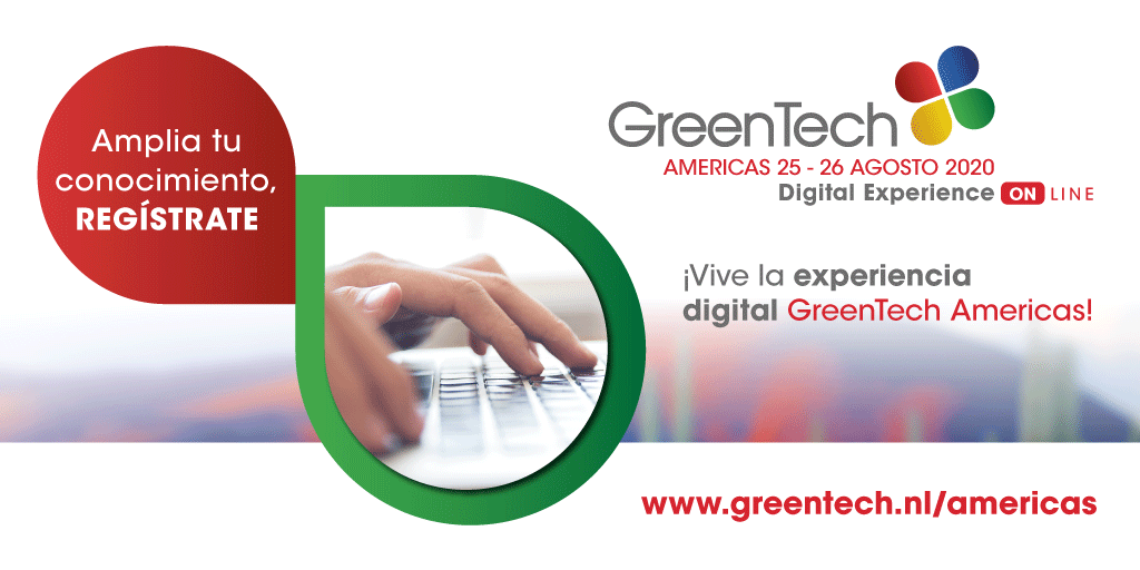 GreenTechAm's tweet photo. Sea parte de los webinars hemos preparado con los expertos en la industria, SIN COSTO.
¡Regístrese y confirme su lugar en la #ExperienciaDigital de #GreenTechAmericas!
💻 https://t.co/9pH7G7tX5d 🧑‍💻👩‍💻

#Horticultura #Horticulture #Plants #Hidroponia #Invernadero https://t.co/3OHabd65ts