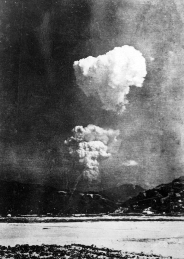 The bomb misses its target, and detonates directly over the Shima Surgical Clinic. It releases 16 kilotons of energy, levelling everything in a mile’s radius of the blast. There is a flash… then a blast. Then death.Within a four-mile radius, fires rage.
