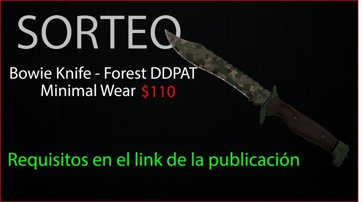 MartinLico's tweet image. 🔥🎁 ¡SORTEO CUCHILLO CSGO! - ElPibeCs1🎁🔥

1x Bowie Knife - Forest DDPAT 🔪

Valor: $110 dólares

• Importante follow instagram en ambas cuentas: instagram.com/martinlico/
instagram.com/miti.mates/

🔴Link para participar: gleam.io/competitions/8…

👇 Video mañana en el canal 👇