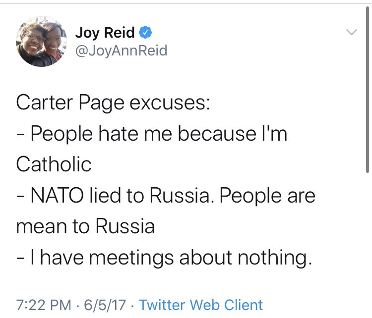 And it wouldn’t be a left-wing conspiracy theory if  @JoyAnnReid wasn’t onboard.