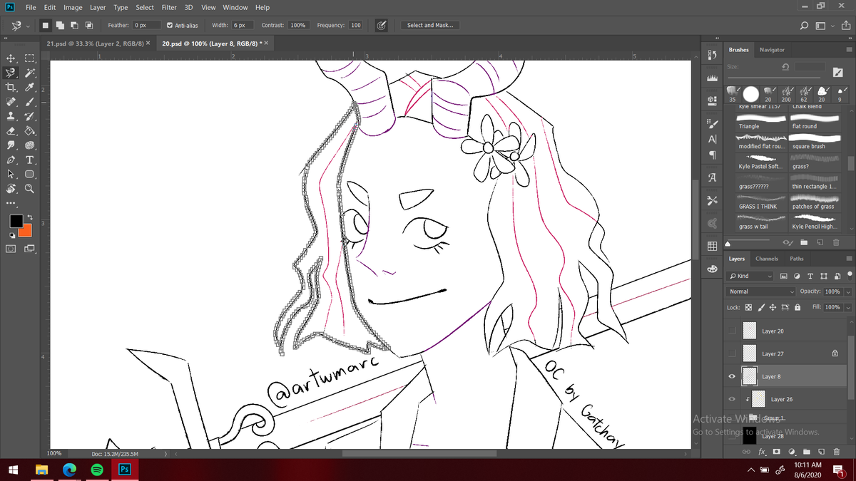 also here's a tip for photoshop:
if you're messy like me & don't care about having gaps in your lineart -- use the magnetic lasso tool to select & fill up things easier (& change its settings to your liking!) https://t.co/FtuCItCimC
