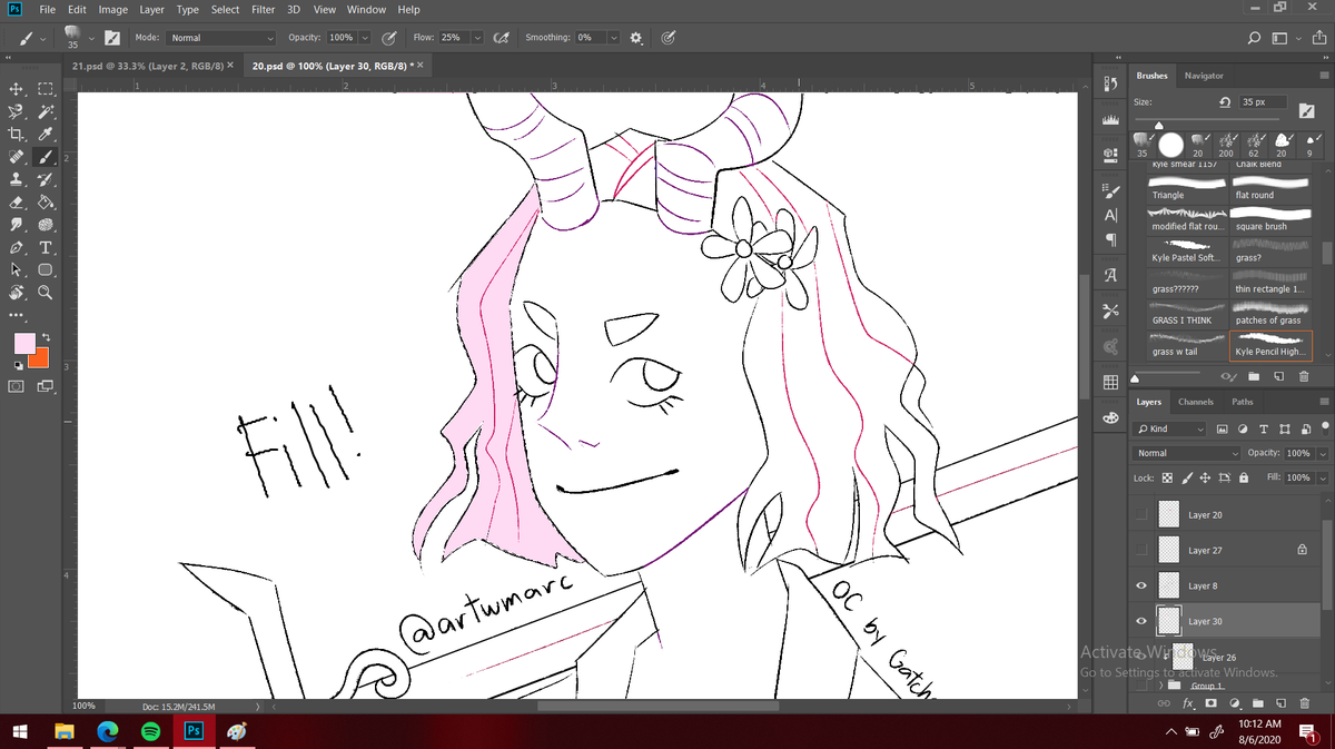 also here's a tip for photoshop:
if you're messy like me & don't care about having gaps in your lineart -- use the magnetic lasso tool to select & fill up things easier (& change its settings to your liking!) https://t.co/FtuCItCimC