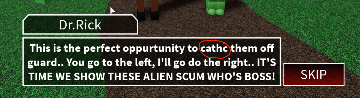 DevRebooted's tweet photo. @Antster There is a typo in your "Alien" game. https://t.co/sZmIt8U3LB