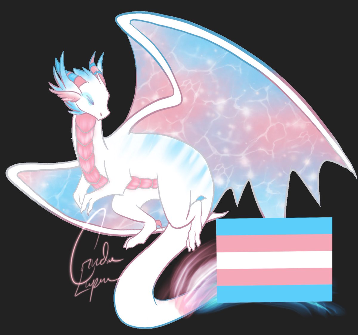 Transgender Pride DragonLink:  https://www.redbubble.com/shop/ap/51626920?asc=u #scalesout  #trans  #transgender  #pride