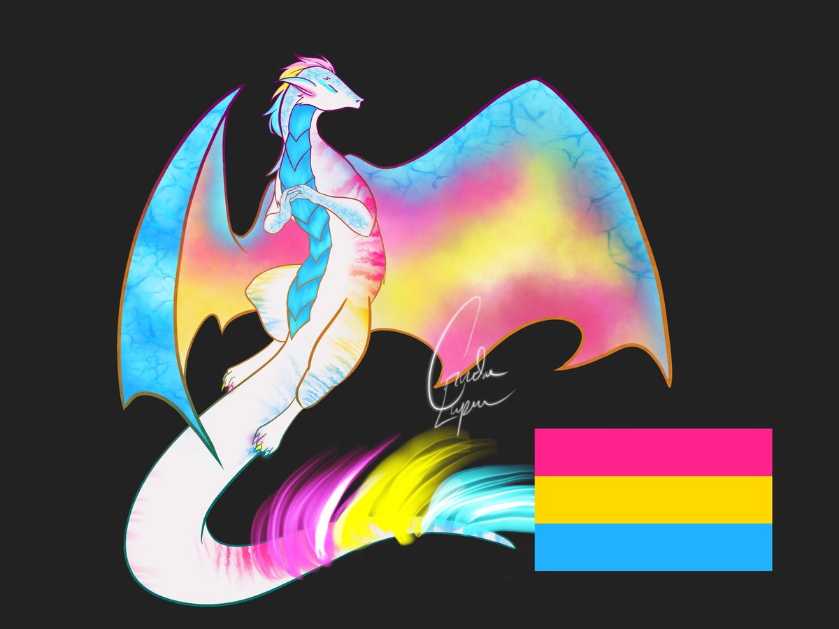 Pansexual Pride DragonLink:  https://www.redbubble.com/shop/ap/54262246?asc=u  #scalesout  #pansexual  #pan  #pride