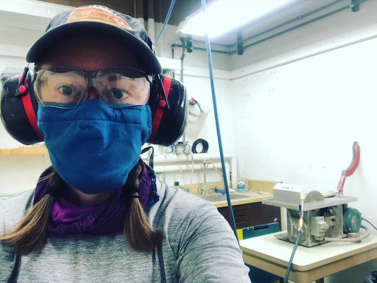 emilyemixon's tweet photo. Solo science. Nice to be back in the lab @uwgeoscience for a little bit today. And to have the best spot on the bike rack. Also, thanks to past me for doing a good job organizing and labeling many samples in advance of the pandemic! #geology #wiscarlab #geobadgers https://t.co/f9F7gWvgDF