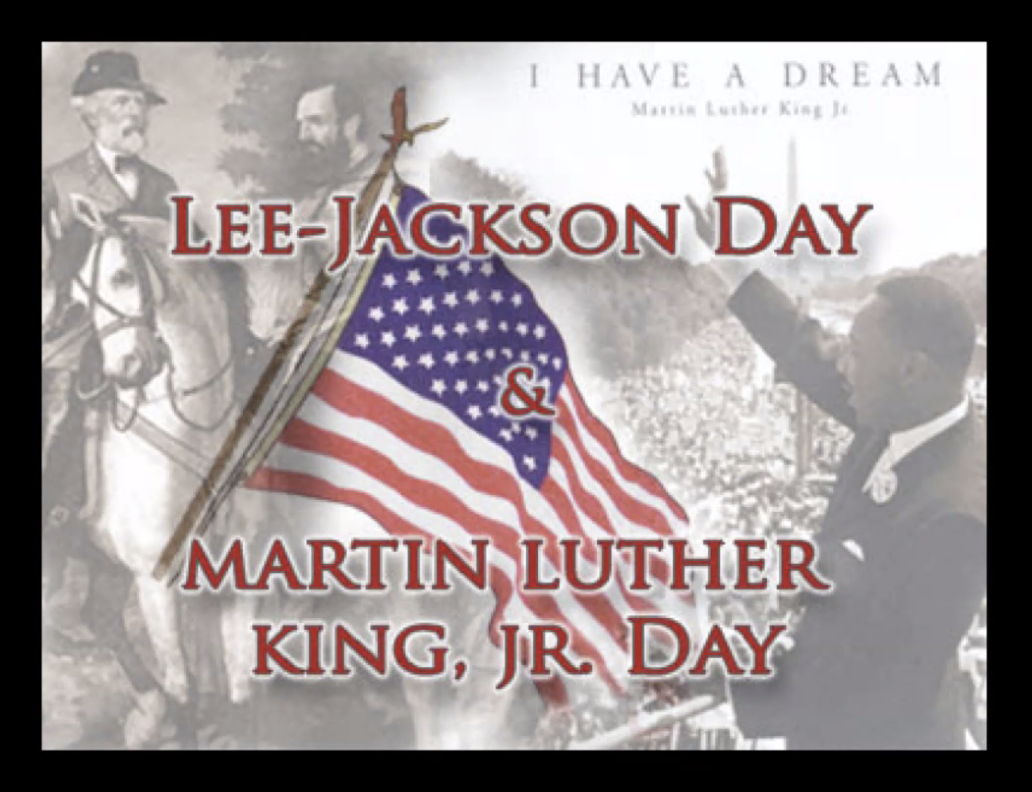 this is what happens when you compromise. real 90s kids remember getting this day off from school in virginia. virginia celebrated "lee-jackson-king day" for 17 years.