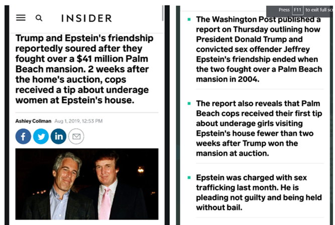 So just to recap: Trump & Jeffrey Epstein fell out over a mansion that Trump later sold to a Russian oligarch, and then Epstein had the cops on his ass (as he should), shortly thereafter. Then, Trump quickly married the immigrant escort who was a witness to all of it.GOT IT?