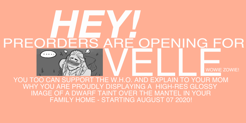 Advertisement of pre-orders for Velle