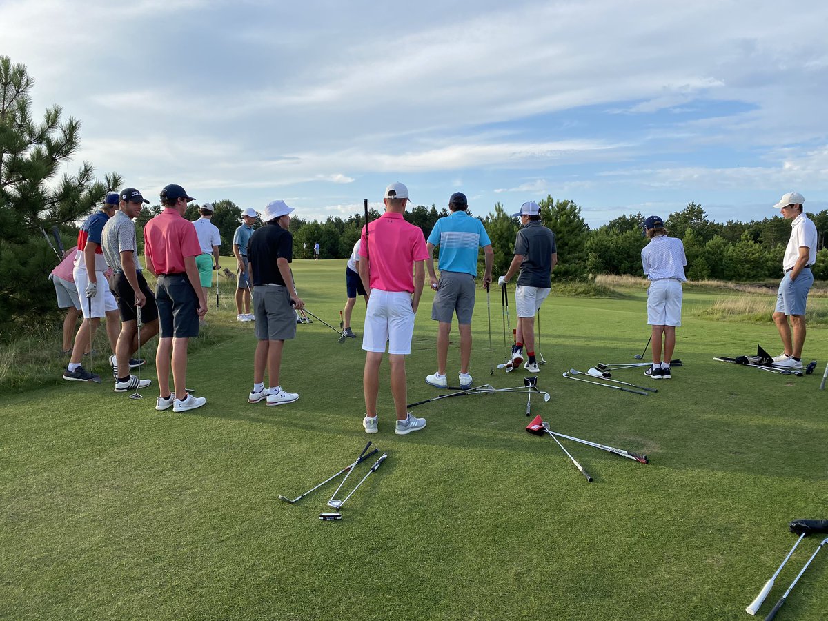 BaischChris's tweet photo. @Sand_Valley playing a 16some with the boys from @Hazeltine #beautiful night for golf https://t.co/cIyNqt77LC
