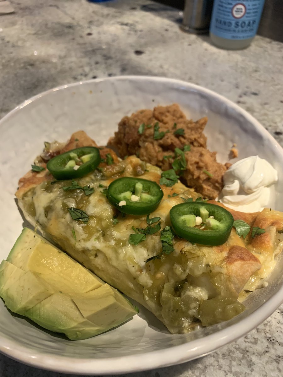 Green Chile Chicken Enchiladas tonight sHE COOKED