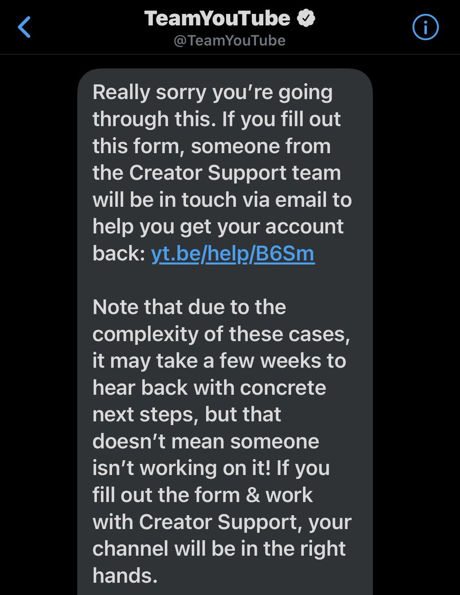 Channel hacked. 2FA bypassed. Live-streaming a Bitcoin scam to 40,000 live  viewers. Hackers have made $4,000 in Bitcoin so far. @TeamYouTube tells me  I need to fill out a form and wait “
