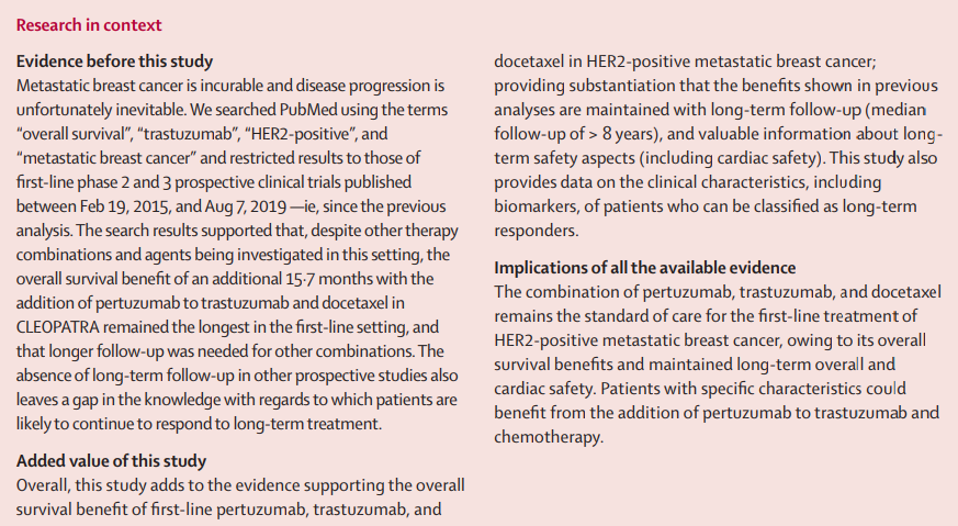 Dr_Ivanoncologo's tweet photo. #Pertuzumab, #trastuzumab, and #docetaxel for HER2-positive metastatic #BreastCancer (#CLEOPATRA): end-of-study results from a double-blind, randomised, placebo-controlled, #phase3study
https://t.co/bpbajWVFWc
@OncoAlert @DavidHongMD @stage4kelly @demattosarruda @FernandoOnco https://t.co/BbuyS3F86e
